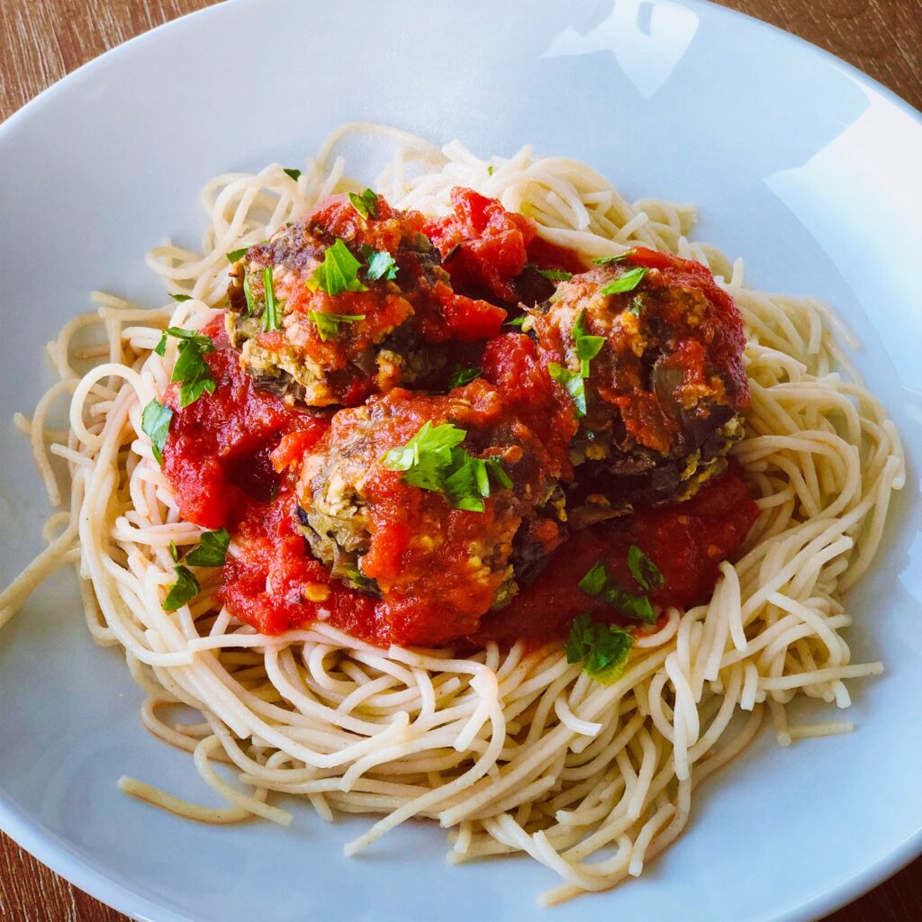 Mushroom Balls and Spaghetti | Plantiful Kiki