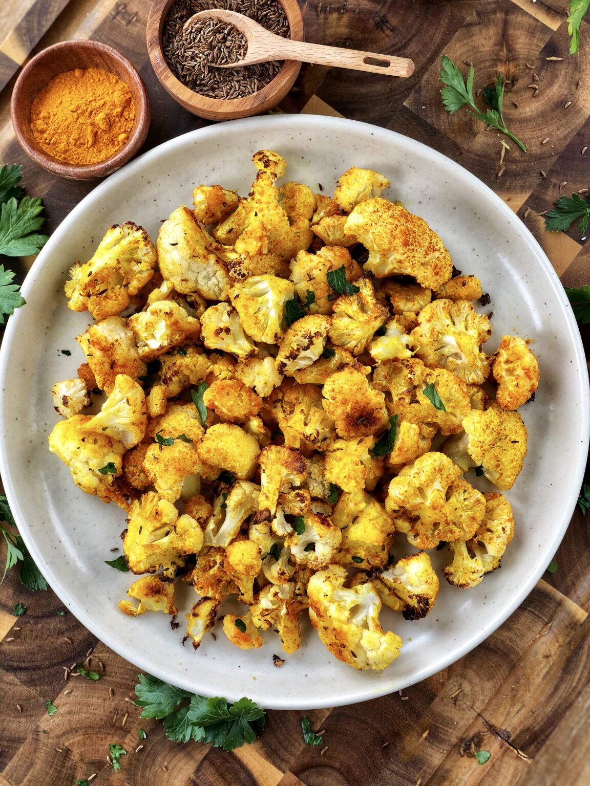 Turmeric Roasted Cauliflower | Plantiful Kiki