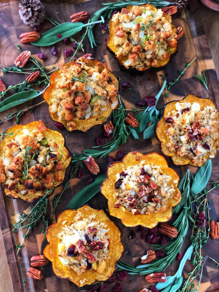 savory acorn squash casserole withgr